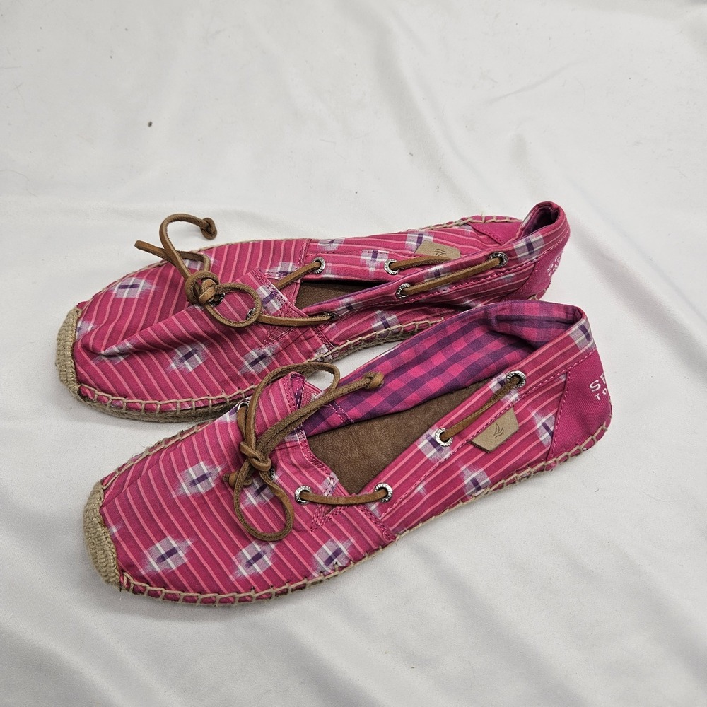 Sperry Women's Pink Native‎ Print Espadrille Sandal Size 8M